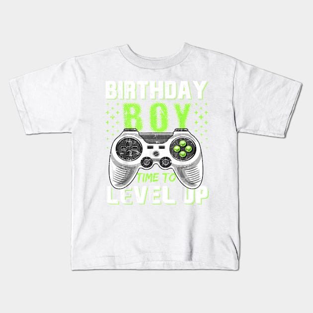 Level Up Birthday Boy Video Game Kids T-Shirt by AlindaEudoro431994